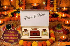 Perfume, Designer Pen, Card Holder, Keychain Combo